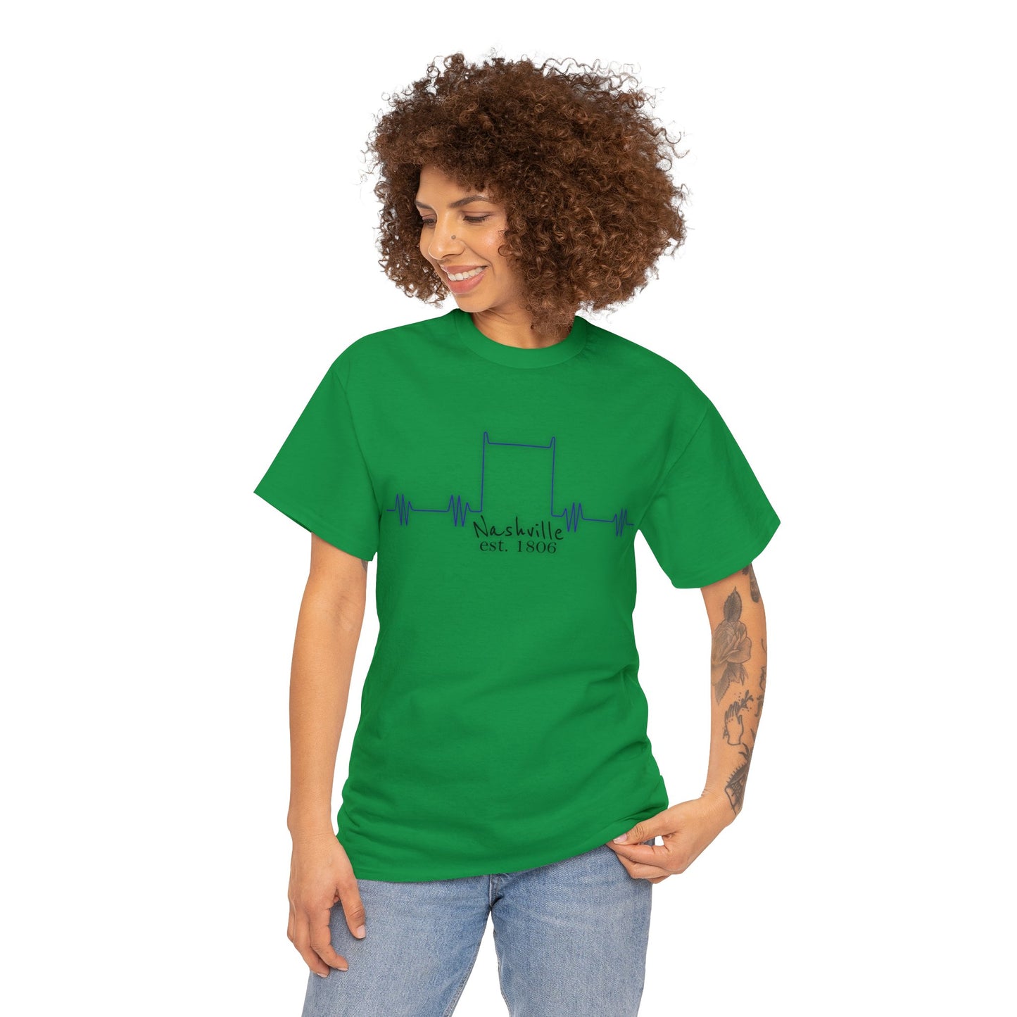 Nashville - Nashville Heartbeat Unisex Heavy Cotton Tee