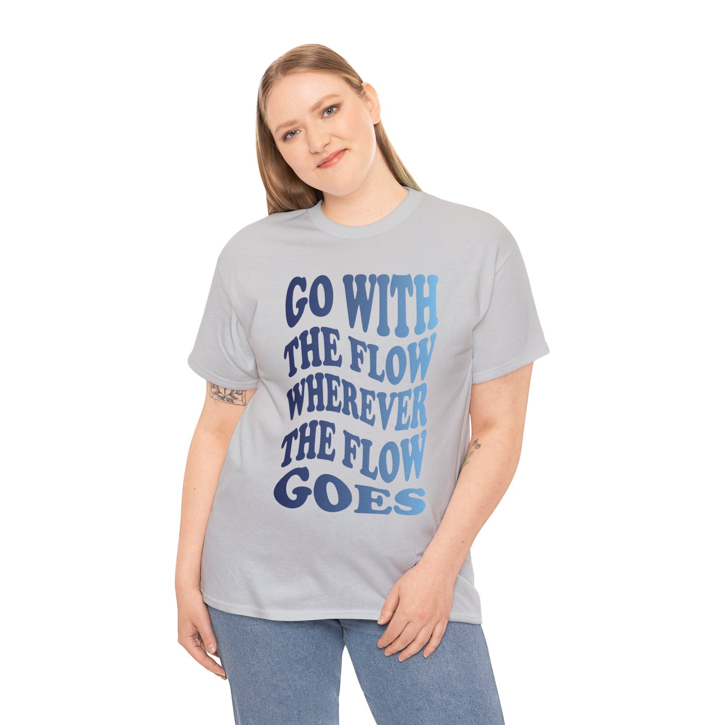 Go With the Flow Unisex Heavy Cotton Tee