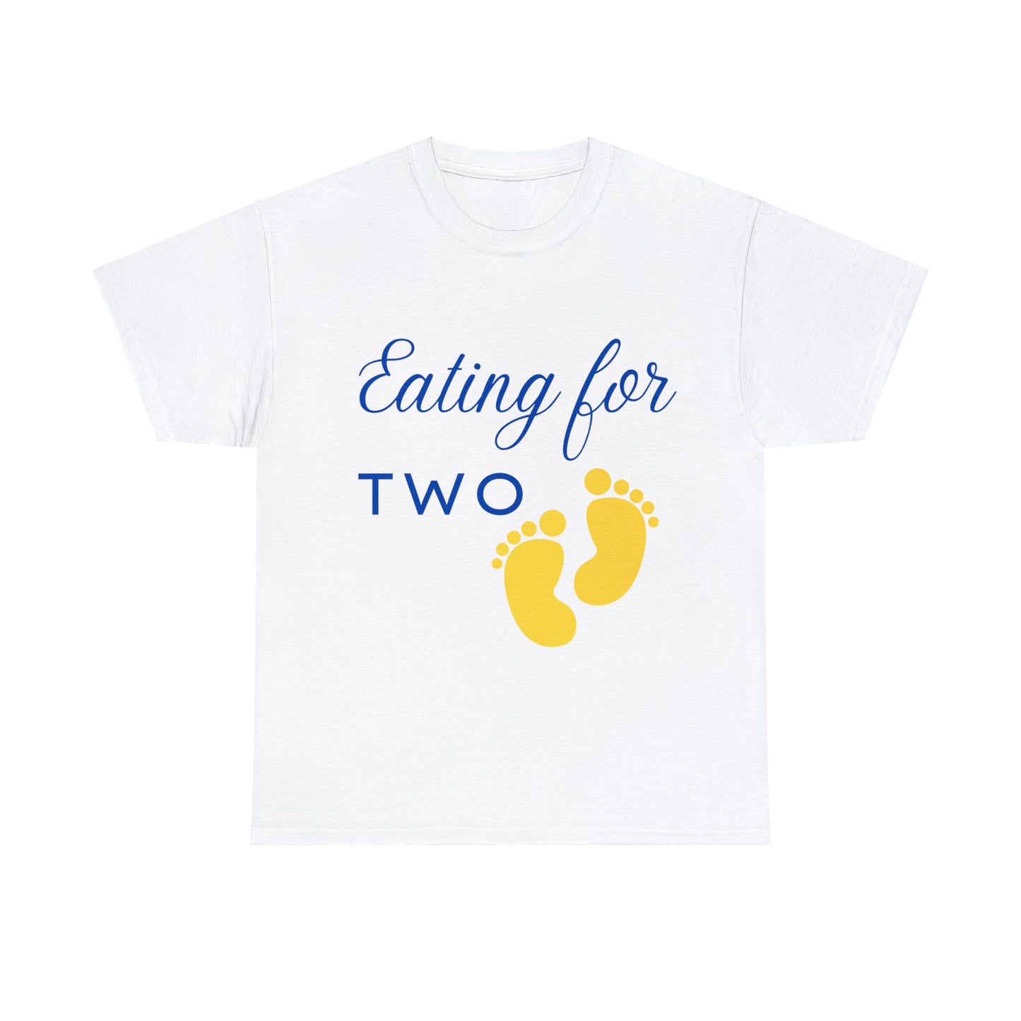 His/Hers - Eating for Two Unisex Heavy Cotton Tee (Black Graphic)