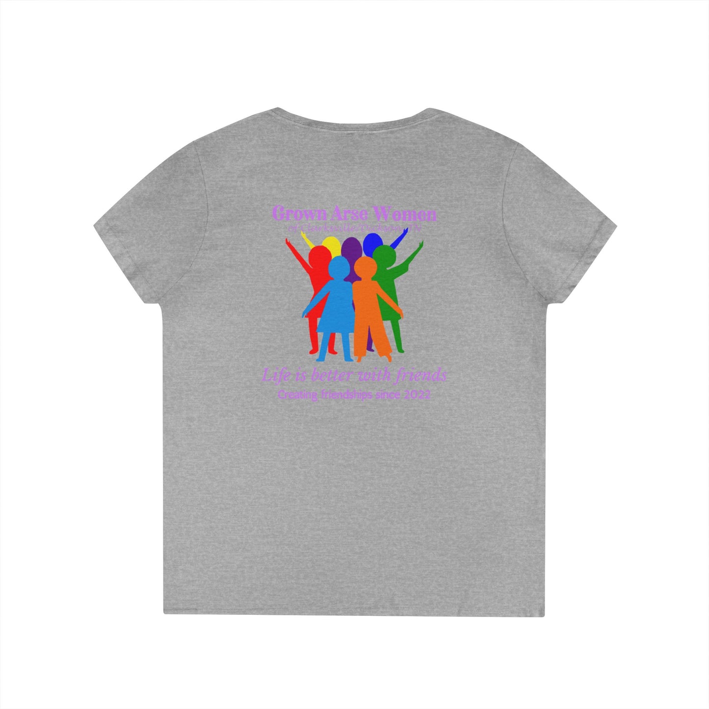 E. Grown Arse Women Group V-neck Tee