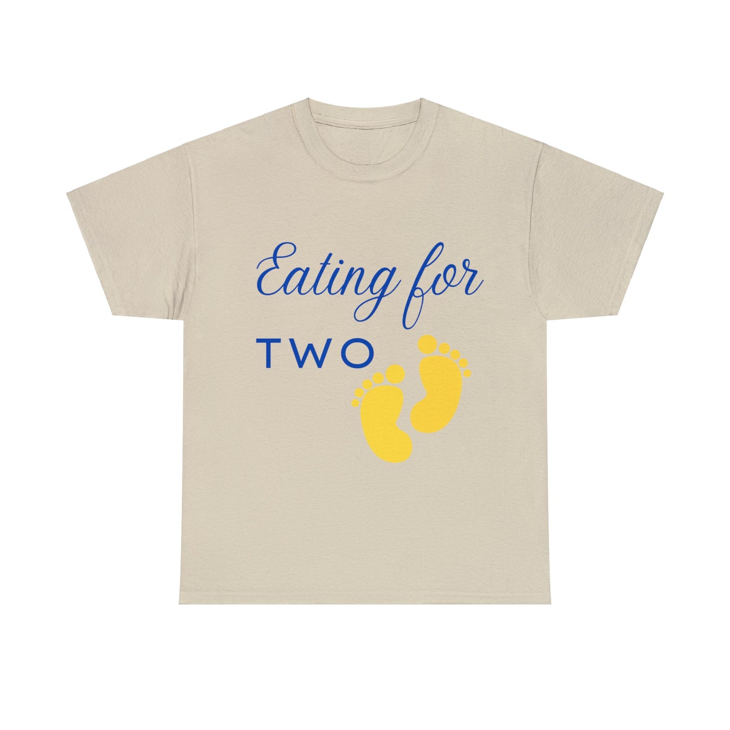 His/Hers - Eating for Two Unisex Heavy Cotton Tee (Black Graphic)