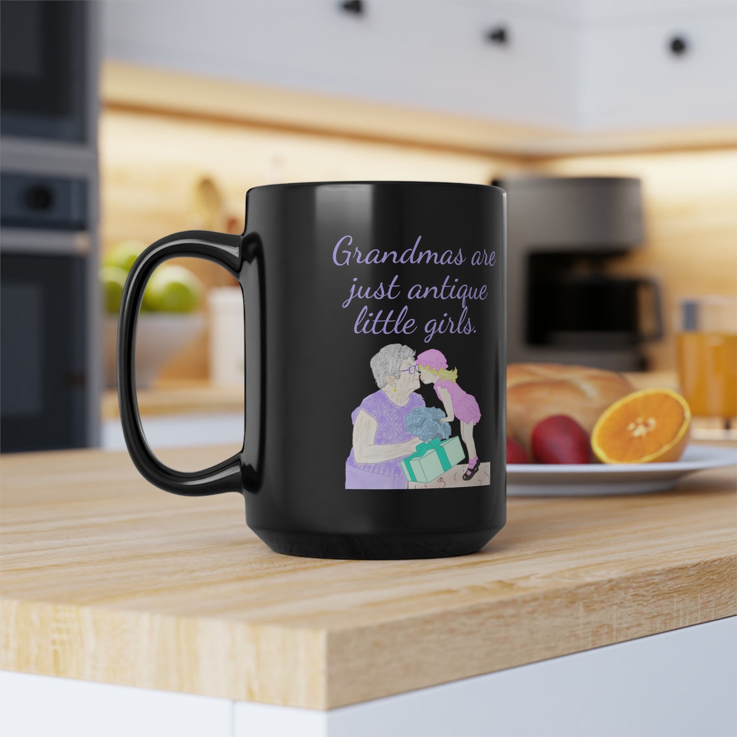 Grandmas Black Mug, 15oz