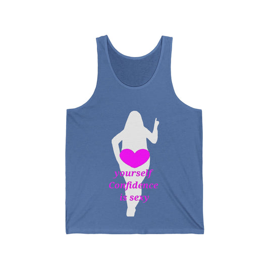 Love Yourself Unisex Jersey Tank (White Graphic)