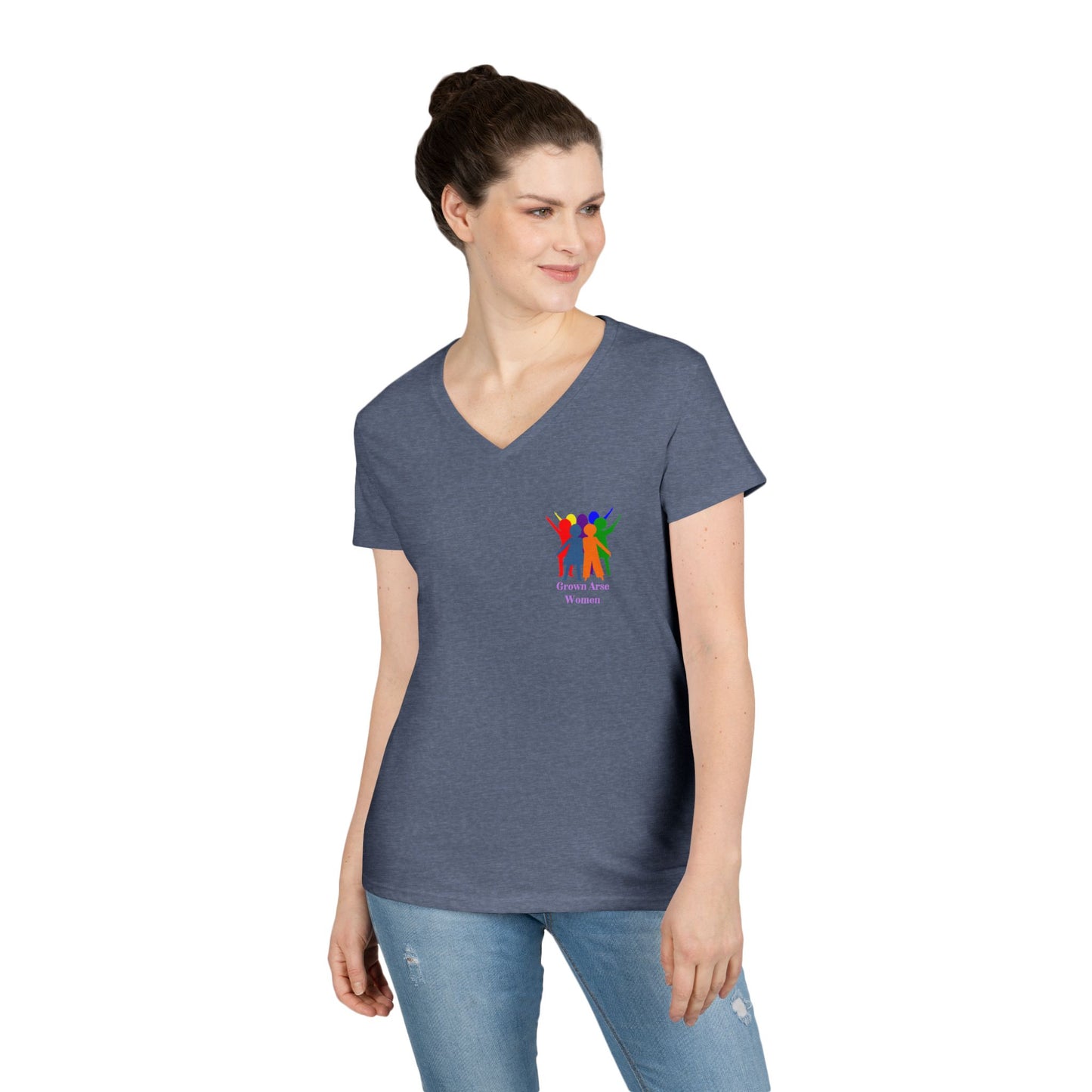 E. Grown Arse Women Group V-neck Tee
