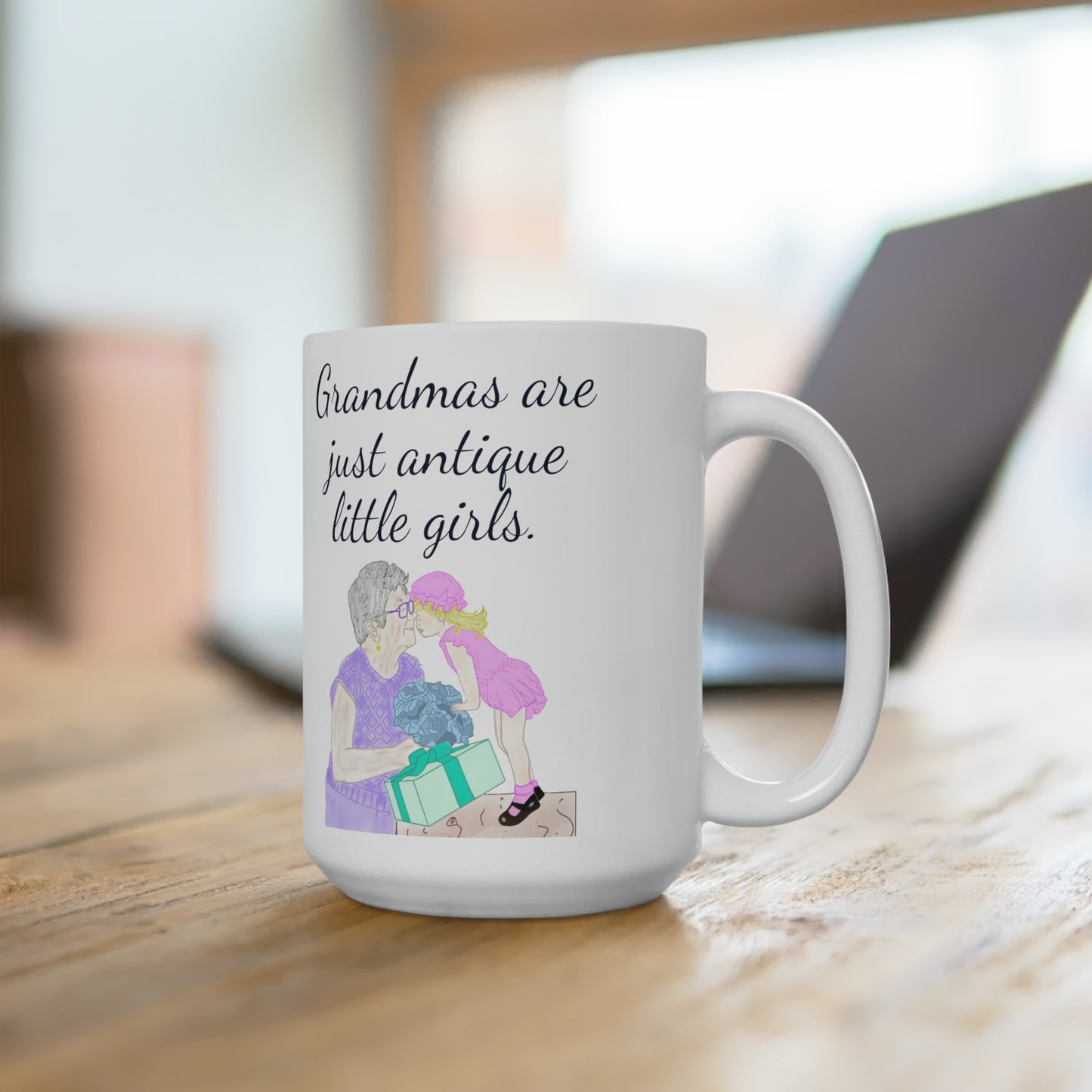 Grandmas White Mug 15oz