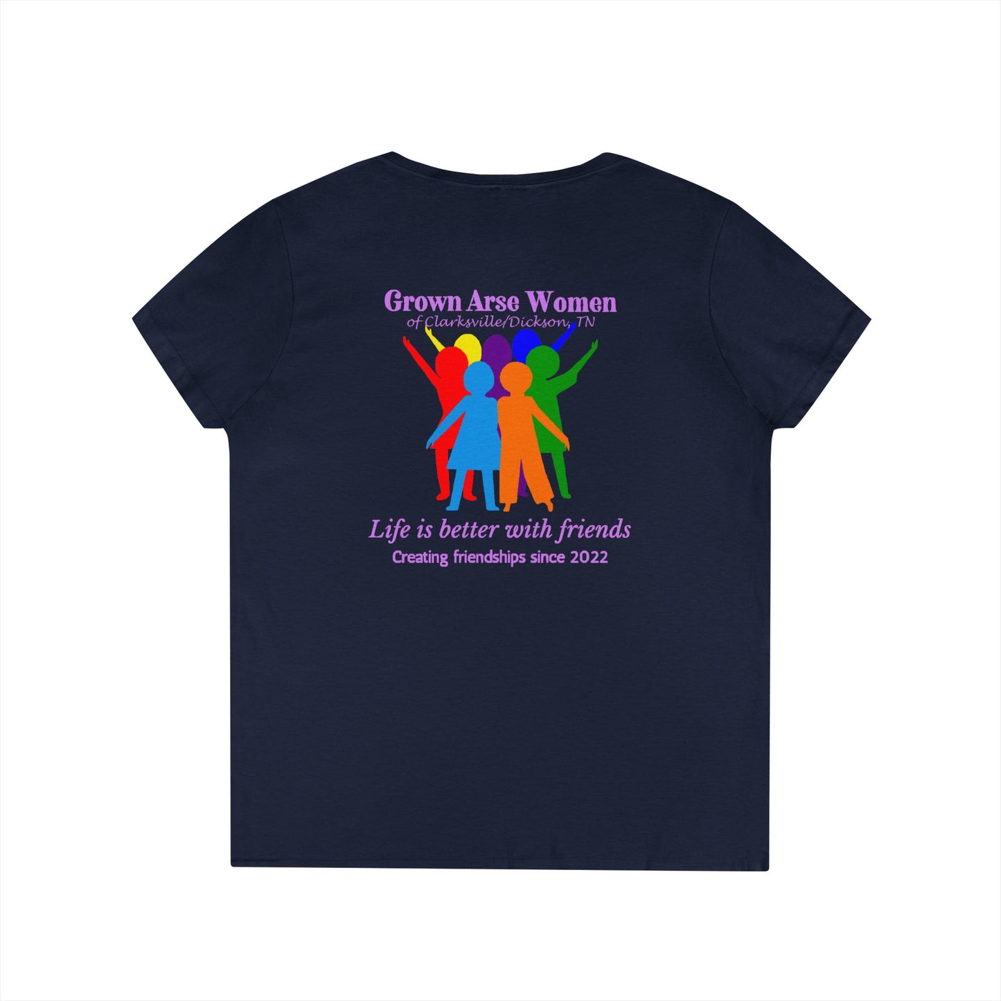 E. Grown Arse Women Group V-neck Tee