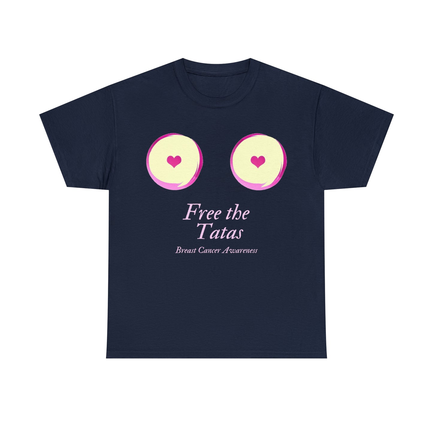 Free the Tatas Heavy Cotton Tee (White Graphic)