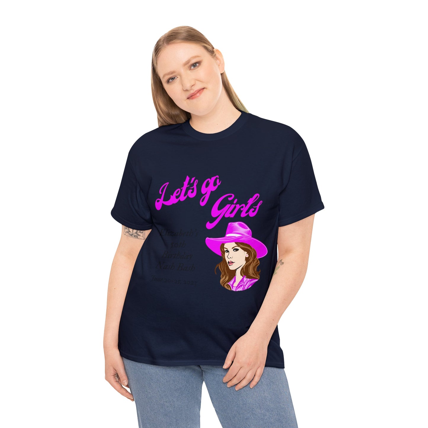 Personalized -- Let's Go Girls Heavy Cotton Tee