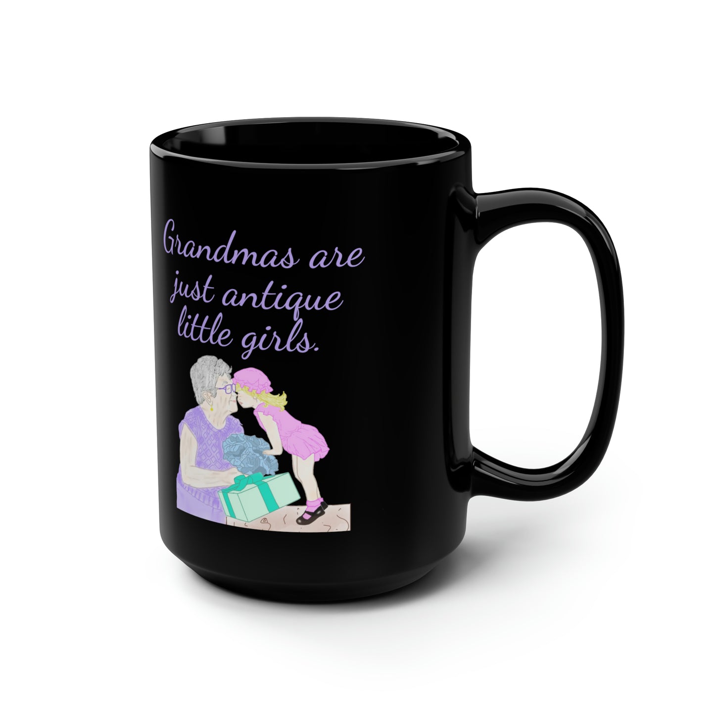 Grandmas Black Mug, 15oz