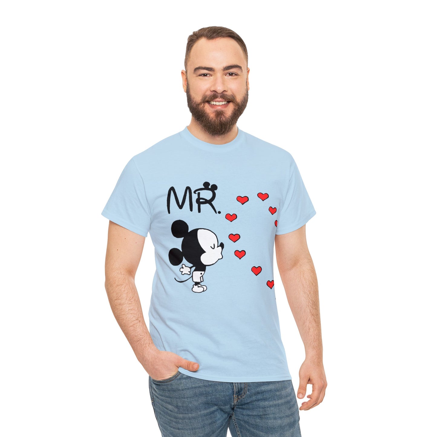 His/Hers - Mr. Mickey Mouse Unisex Heavy Cotton Tee (Black Graphic)