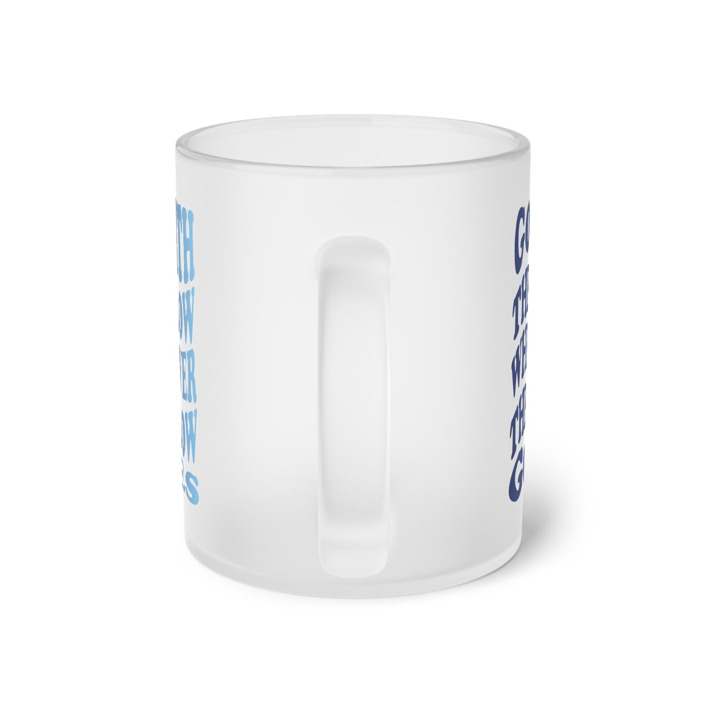 Go With the Flow Frosted Glass Mug