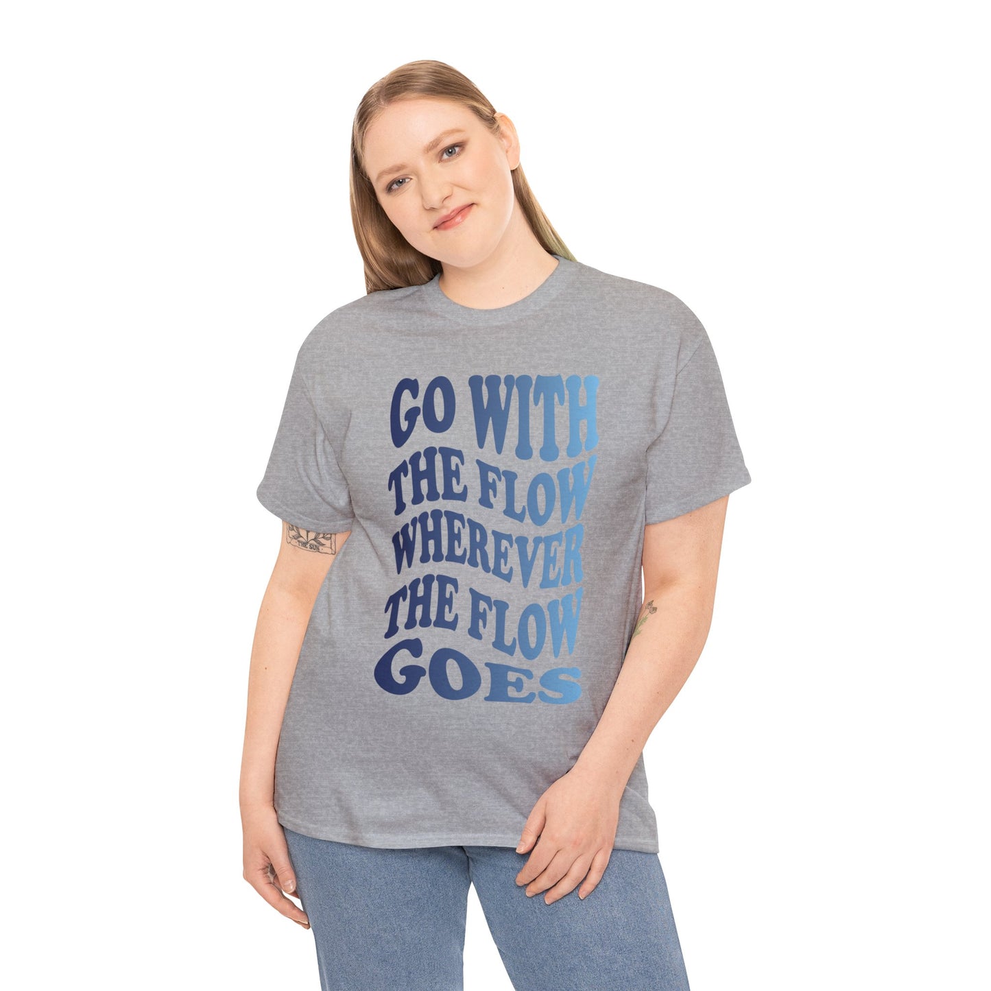 Go With the Flow Unisex Heavy Cotton Tee