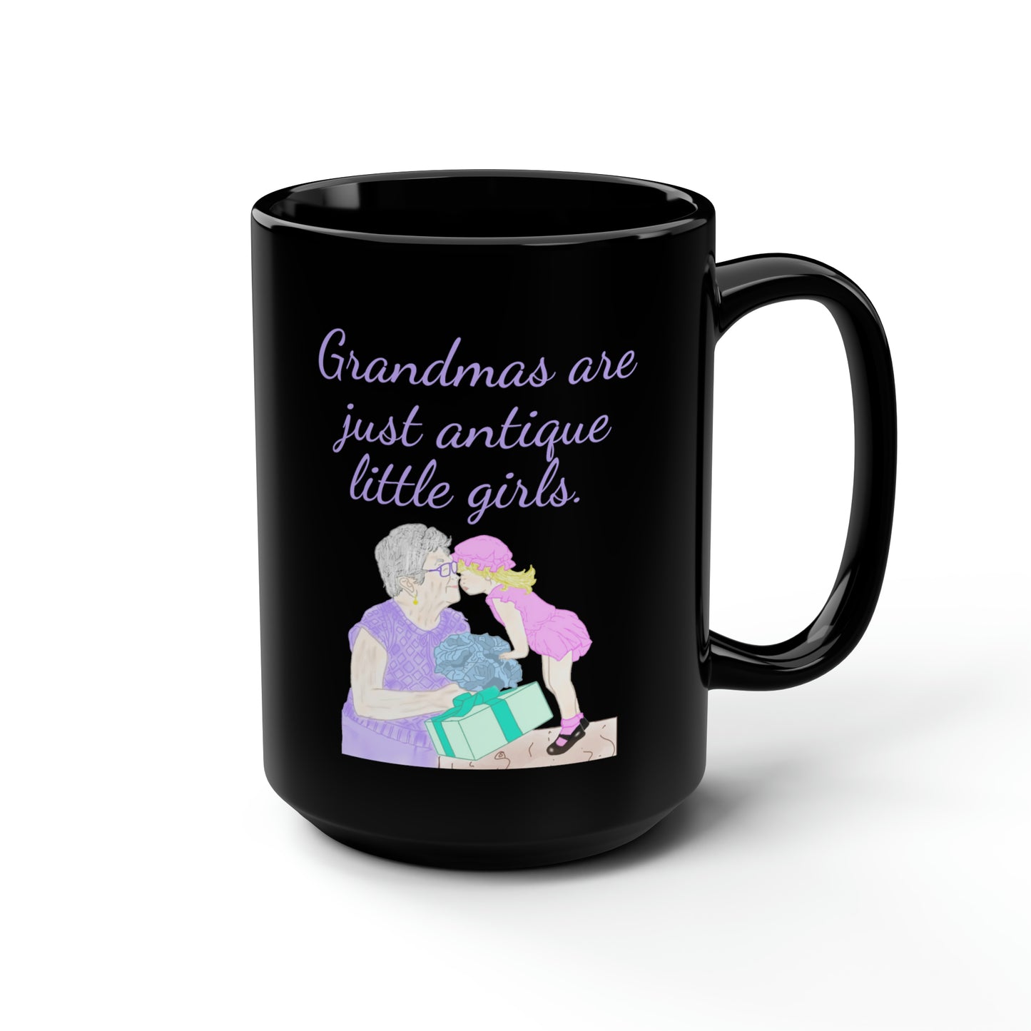 Grandmas Black Mug, 15oz