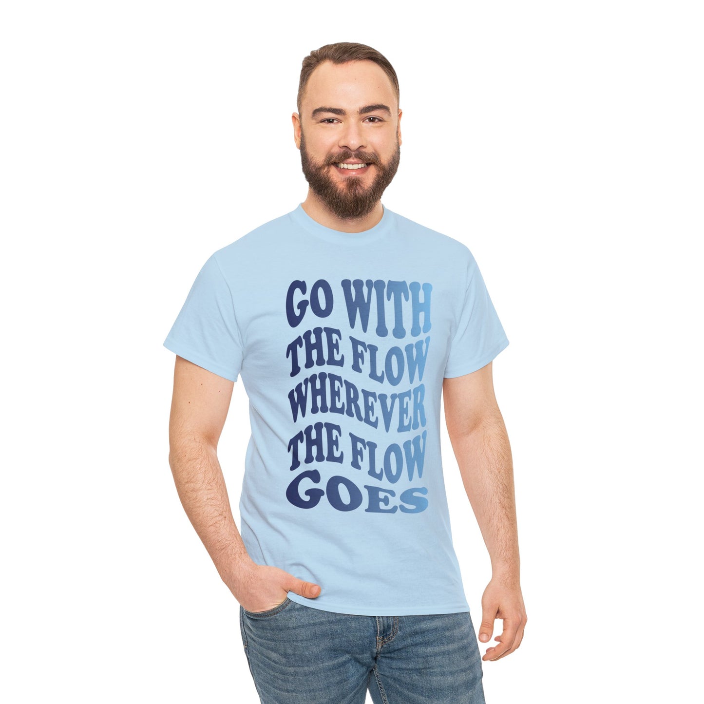 Go With the Flow Unisex Heavy Cotton Tee