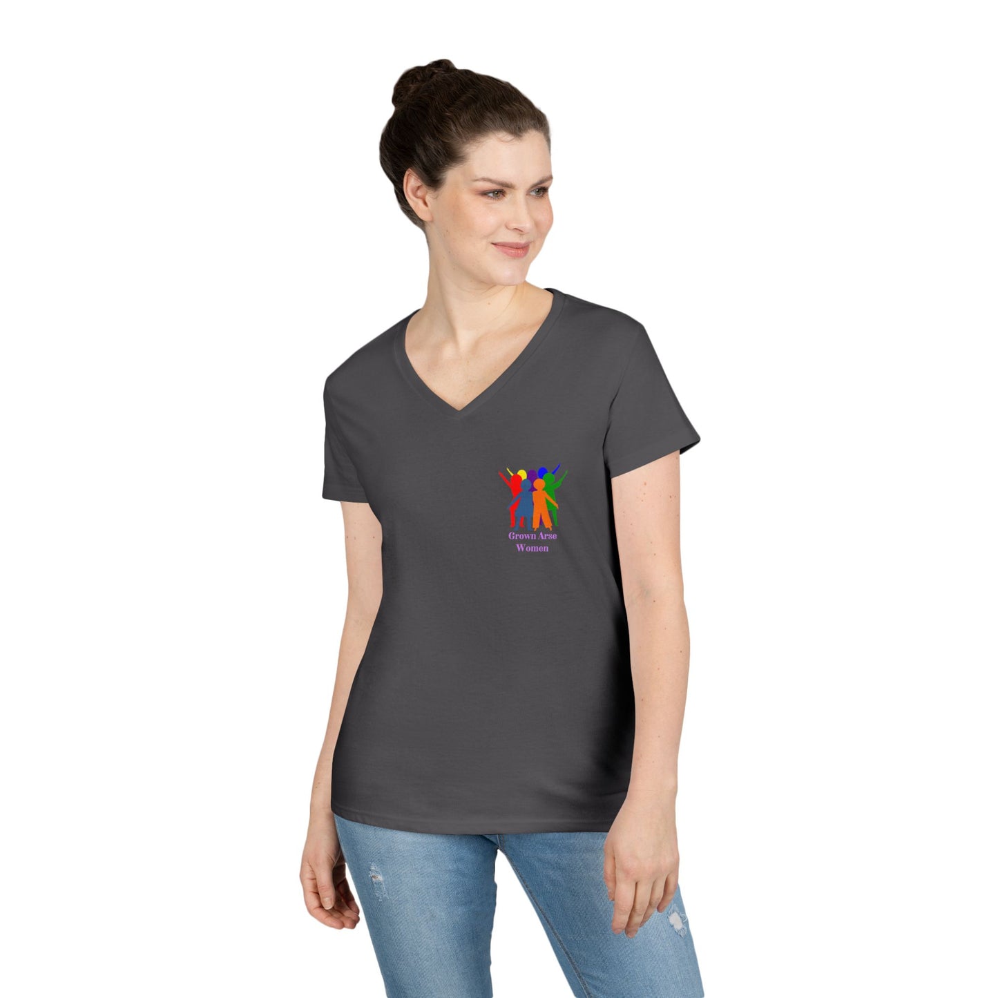 E. Grown Arse Women Group V-neck Tee