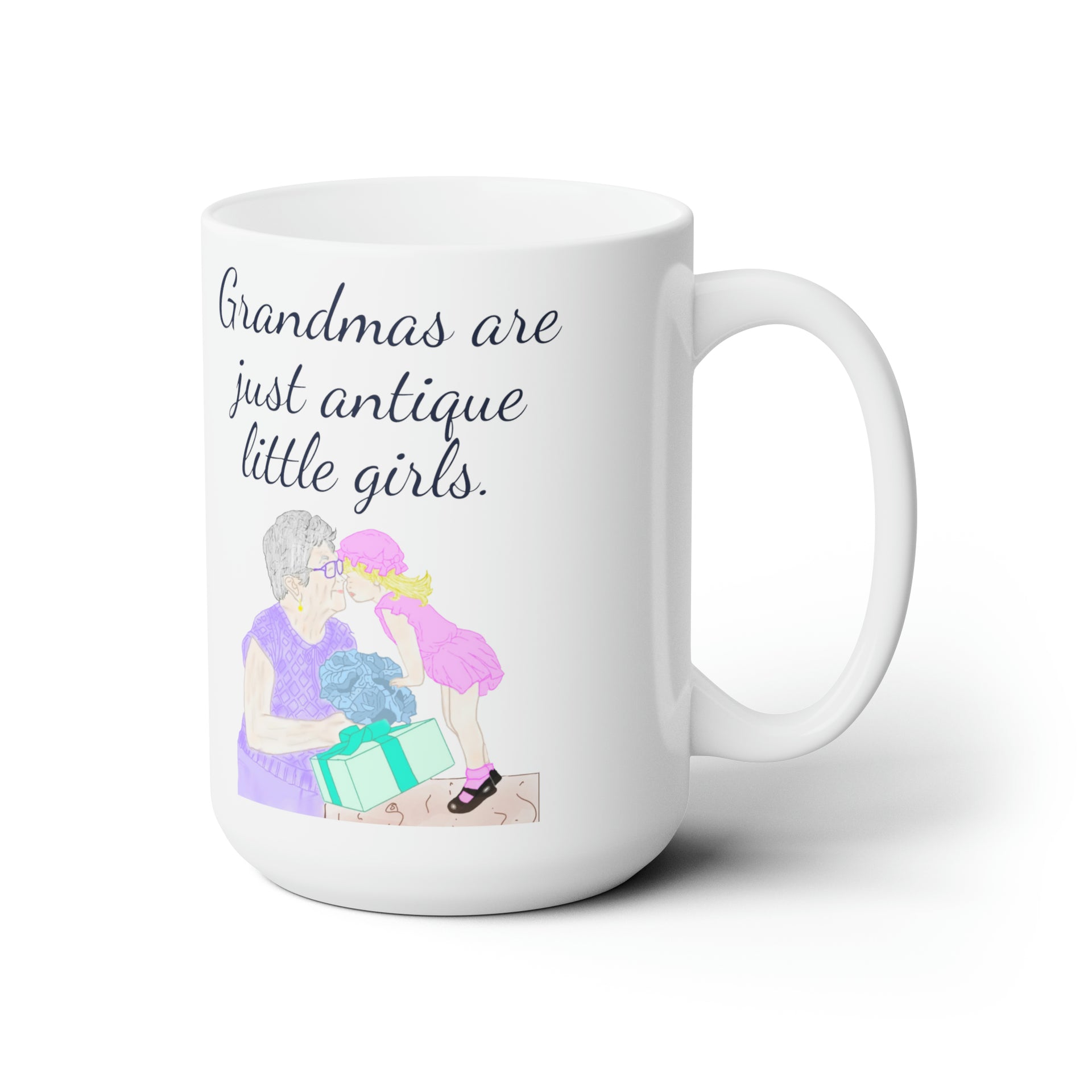Grandmas White Mug 15oz – Foxy & Fierce