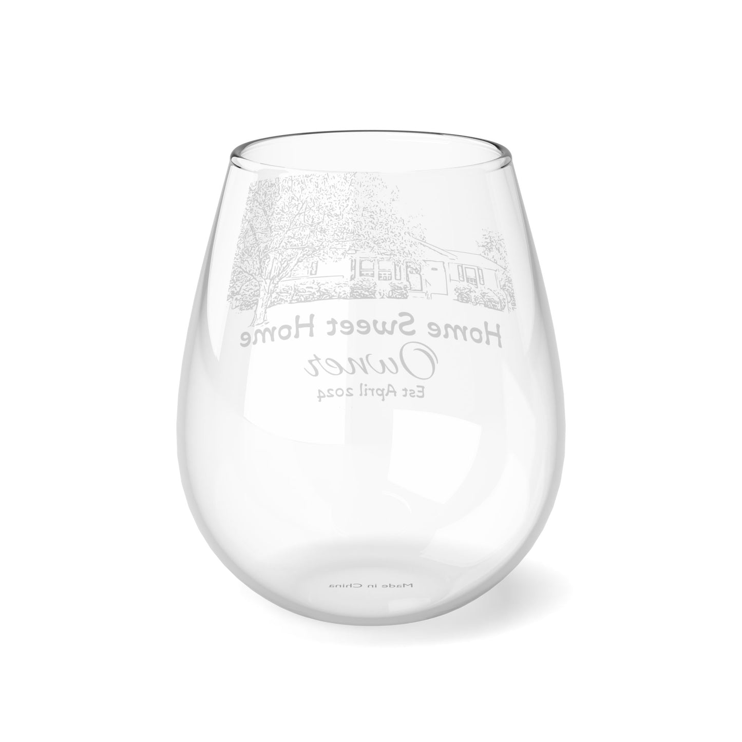 Sketch of Home HSH Owners Stemless Wine Glass, 11.75oz