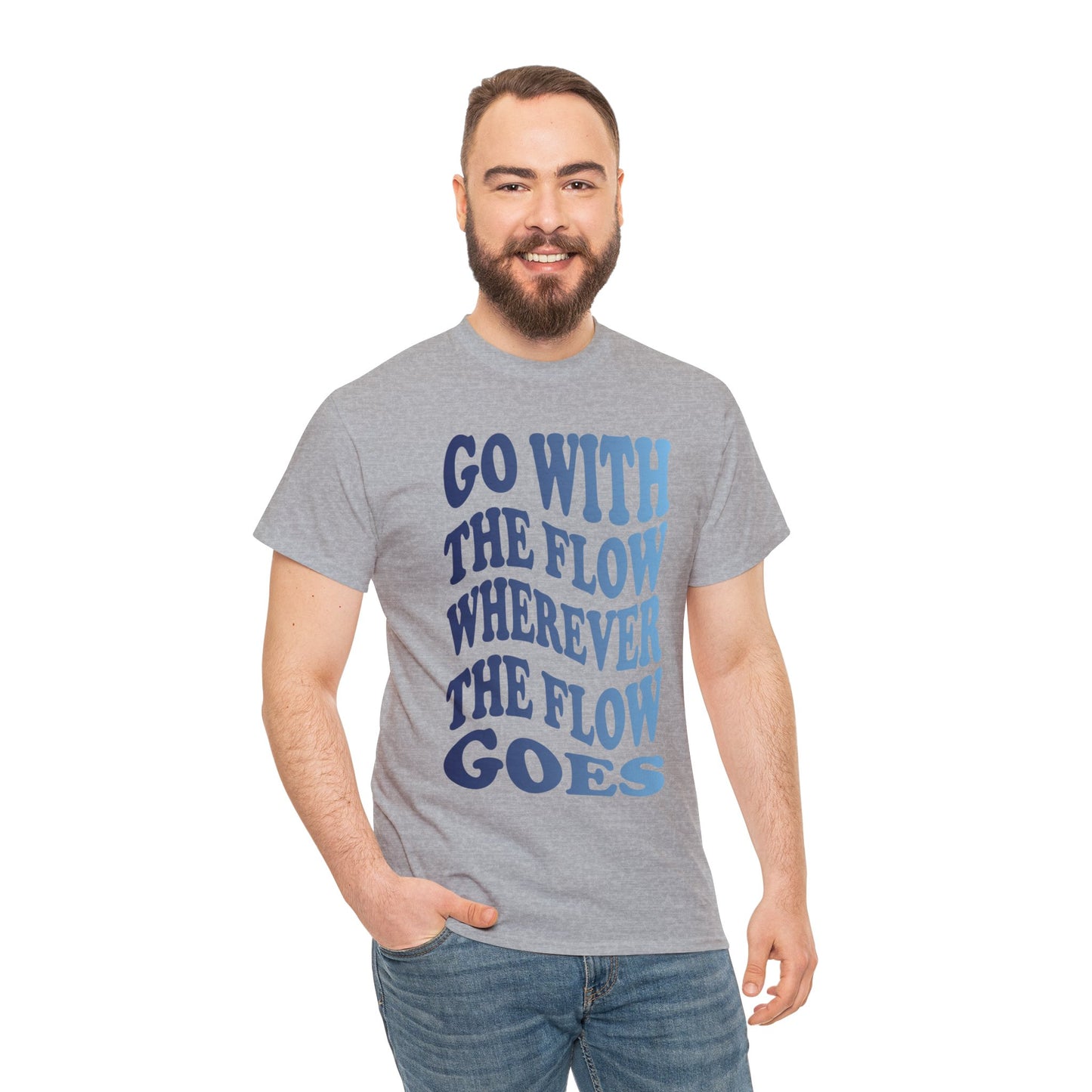 Go With the Flow Unisex Heavy Cotton Tee