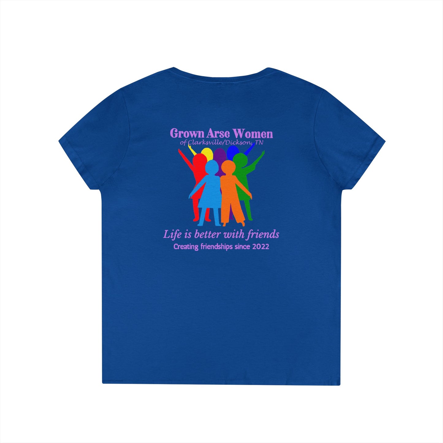 E. Grown Arse Women Group V-neck Tee